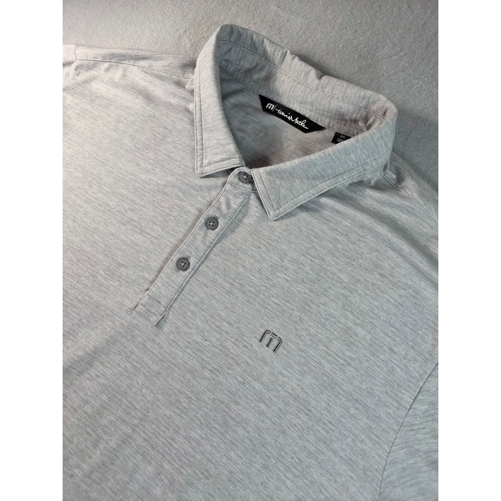 TravisMathew Mens XXL Light Gray Heathered Short Sleeve Golf Polo Shirt